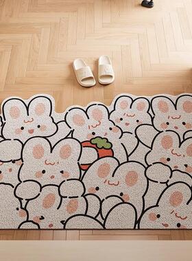 Cartoons door mats can cut dust-cleaning pvc filamentary ma