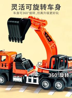 Alloy freighter toy boy mud-pumper car mixer in a inertial c