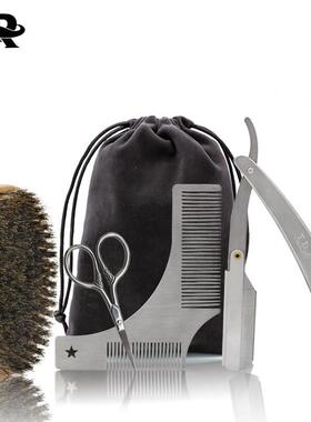 Mens moustache combing and bearding templates to care for t