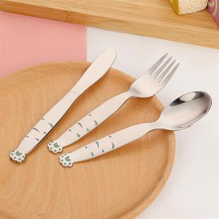 304 stainless steel kids with knives and forks, creative car