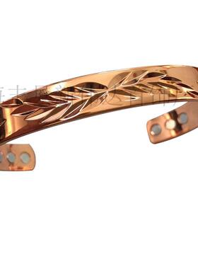 A mans leaf ring, Euro-American plating rose gold, opens a