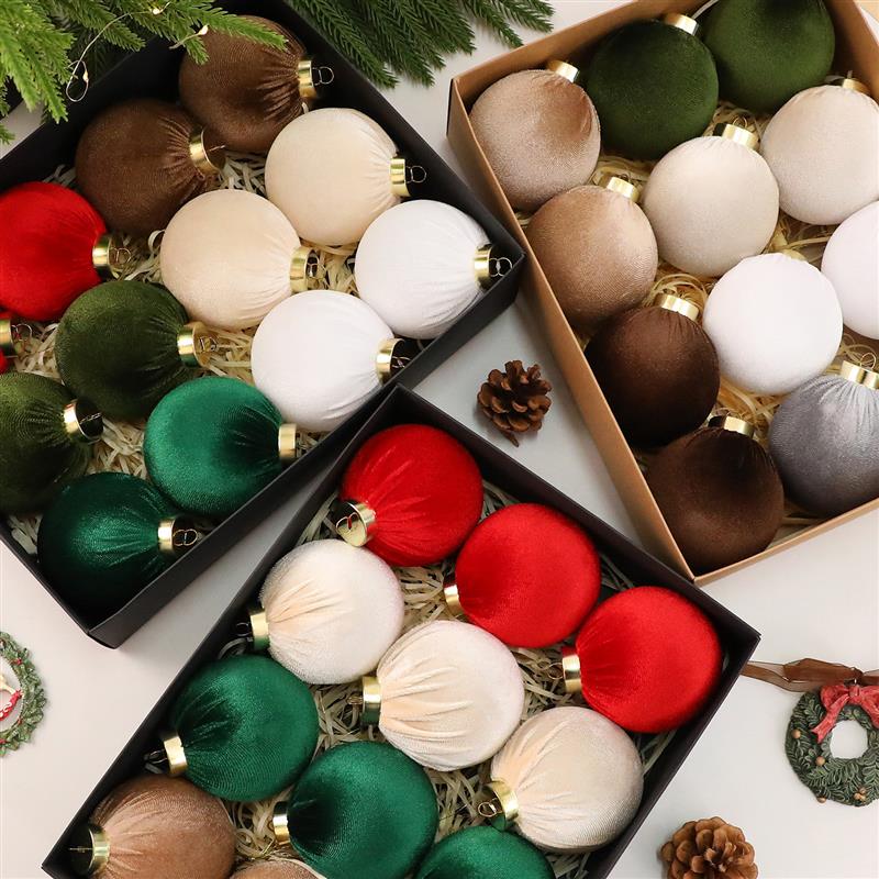 6cm/12PCS wrapped Christmas ball decorations for Christmas.