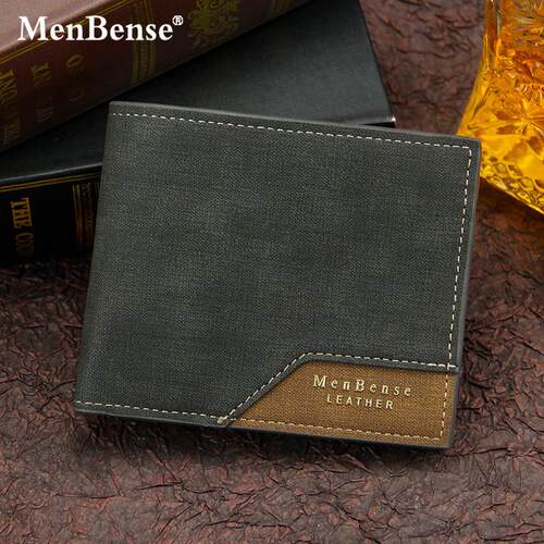 Its a short wallet for a man with a hot gold stamp on the K