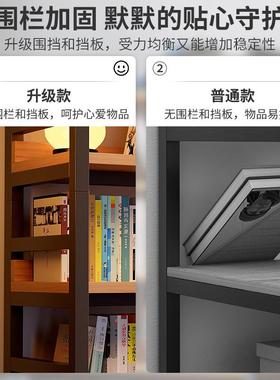 Bookcases on the floor on a walled living room shelf display