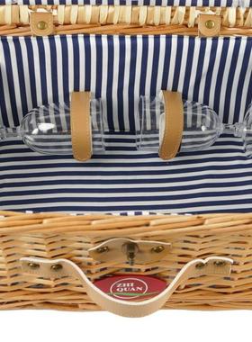 Customize classic stripes for two-man picnic baskets. Weavin
