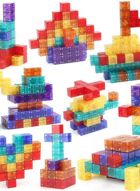 Twilight-transparently-magnetized blocks of Russian cubes ve