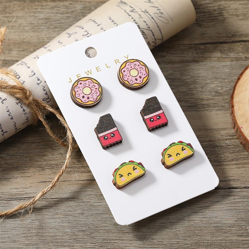 Cute cartoons of creative snack doughnuts with an ear nailed