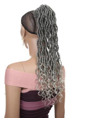 African wig-tailed long-tailed curly parts goddess loc ponyt