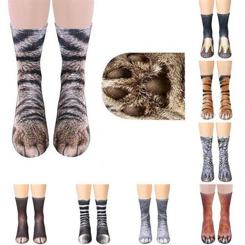 3d Print animal foot-and-mouth stockings Unisex Adult Animal