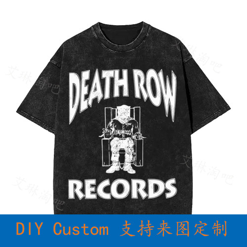Death Row Records Logo Vintage Oversized T-Shirt TOK3