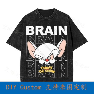 Brain Face Pinky And The Unisex T-Shirt 6M4Z Oversized