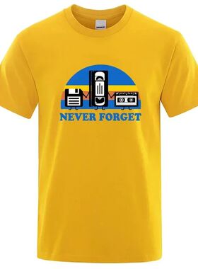 Summer Men's T-shirt Never Forget Sarcastic Graphic Music Fu
