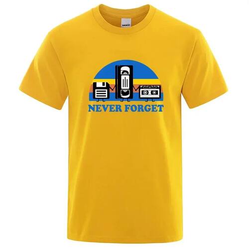 Summer Men's T-shirt Never Forget Sarcastic Graphic Music Fu