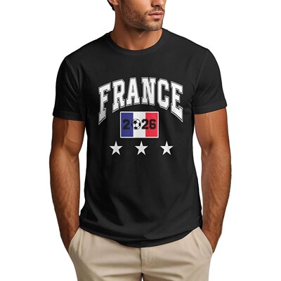 3 Stars France 2026 Shirt French Supporter Football Soccer B