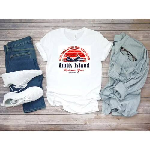 Amity Island T Shirt for men K503