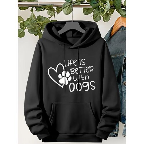 2026 Autumn Winter Dog Claw Claw Print Love Letter Cute Prin