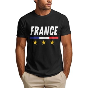 3 Stars France 2026 Shirt French Supporter Football Soccer B