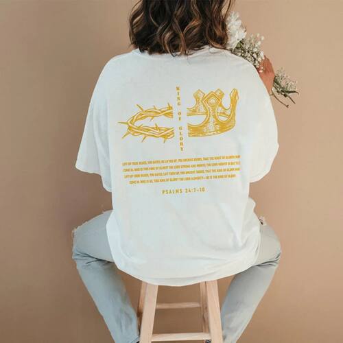 King of Glory Graphic Tees Religious Christian T-Shirts for