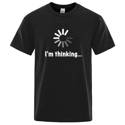 Men's T-shirt High Quality Cotton Blend Funny I‘m Thinking