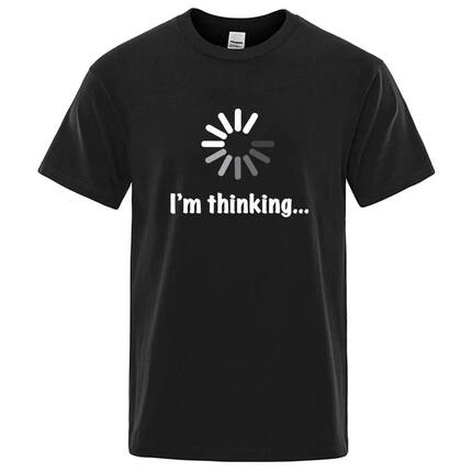 Men's T-shirt High Quality Cotton Blend Funny I‘m Thinking