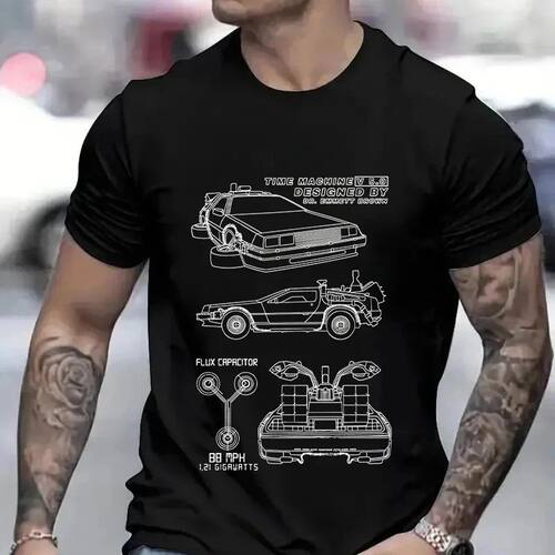 New Fashion Mens Brand T-shirt Racing Car Summer Daily Casua