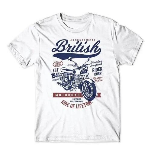 British Motorcycle T Shirt Biker 100 Cotton Premium New