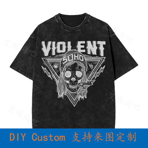 Violent Soho  Oversized T-Shirt Rock Music Covered In Chrome