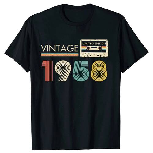 Novelty Awesome Made In 1958 T Shirts Graphic Cotton Streetw