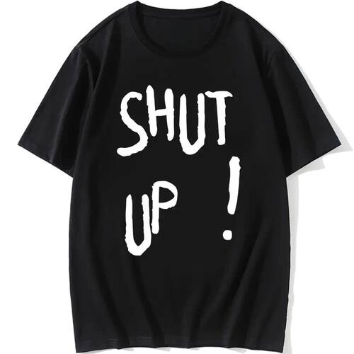 Kpop Kim Tae Hyung T Shirt SHUT UP Letter Printed TShirt Hip