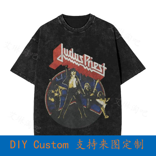 Judas Priest Unleashed Band Logo Vintage Oversized T-Shirt U