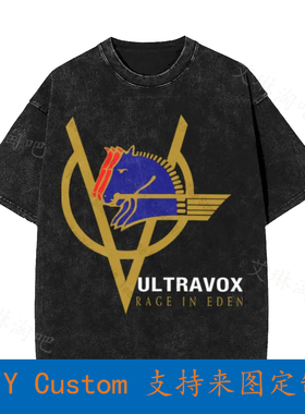 Ultravox Rage In Eden Wave Logo Oversized T-Shirt OR6U