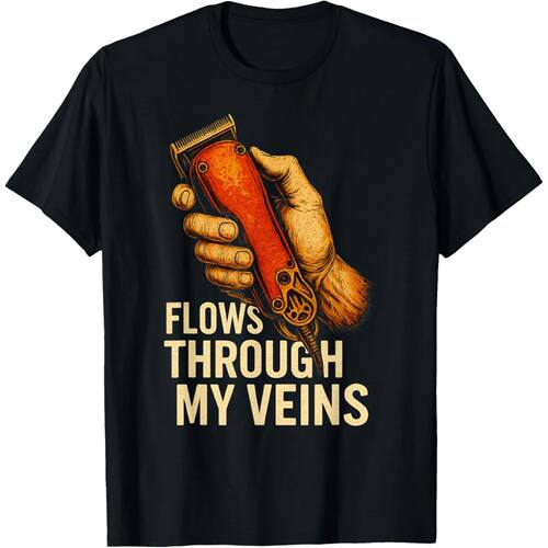 Funny Barber Hair Cutting Flows Through Hairstylist T Shirts