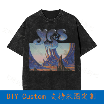 Custom Yes Rock Band Logo Oversized T-Shirt OWL8