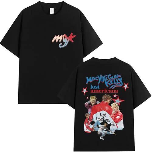 Rapper Mgk Lost Americana Album 2025 Merch T Shirt Men's Hip