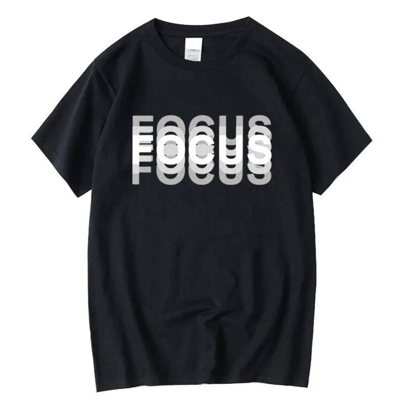 Summer Men's Cotton Blend Loose Focus Print Men T Shirt Casu