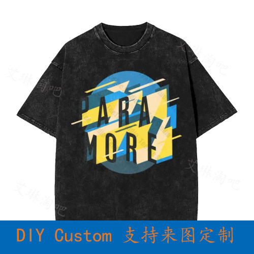Paramore'Sharp Geoscape' Vintage Oversized T-Shirt S559