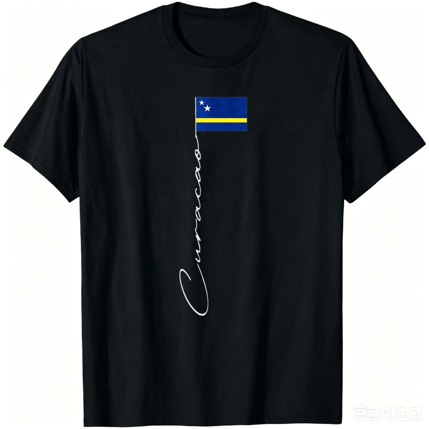 Curacao Signature Flag Pole Patriotic Curacao Flag T-Shirt G
