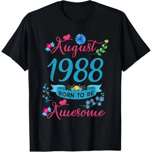 Happy Birthday 35 Years Old Women Retro Groovy Vintage 1988
