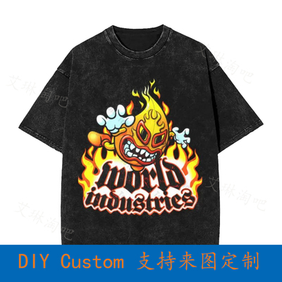 World Industries Flameboy Luchador Skate Vintage Oversized T