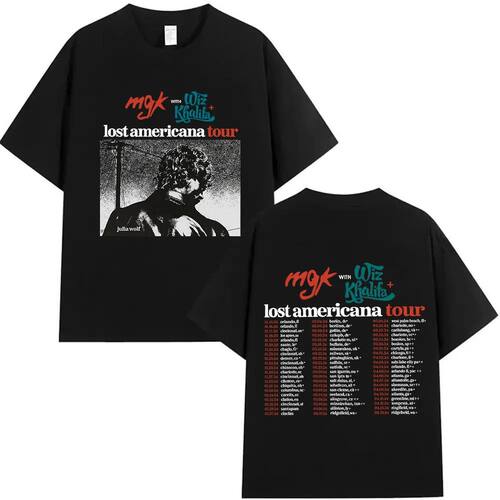 Rapper Machine Gun Kelly Tour 2025 Graphic T Shirts Man's Cl