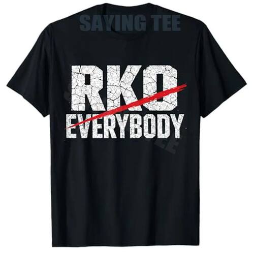 Randy RKO Everybody Blood T-Shirt Y2k Letters Printed Person