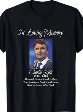 Charlie Kirk Memorial Tribute T-Shirt in Loving Memory Softs
