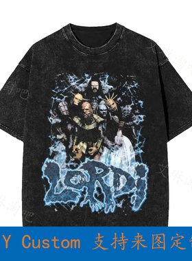 Lordi Spiderweb Band Image Tour 2008 Oversized T-Shirt RT4G