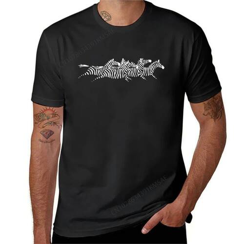 Running Zebras T-shirt Short sleeve tee plus sizes summer to
