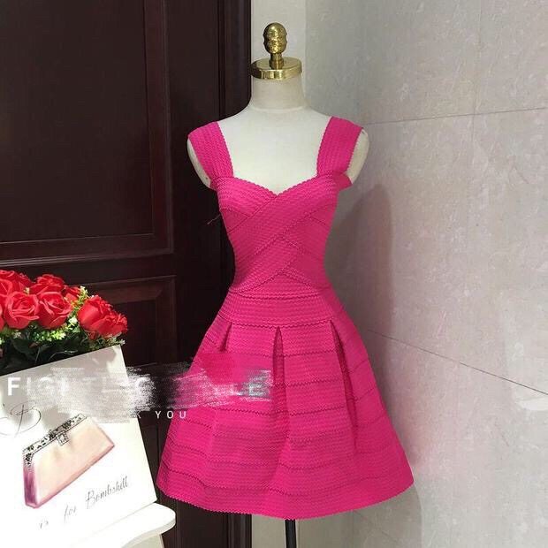 抹胸绷带连衣裙气质名媛