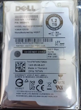 DELL 0T6TWN HUC101212CSS600 服务器硬盘 1.2T 10K SAS 6GB 2.5