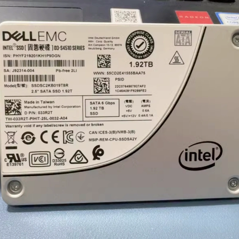 Dell/戴尔 1.92T SATA SSD 033R2T SSDSC2KB019T8R 企业级硬盘