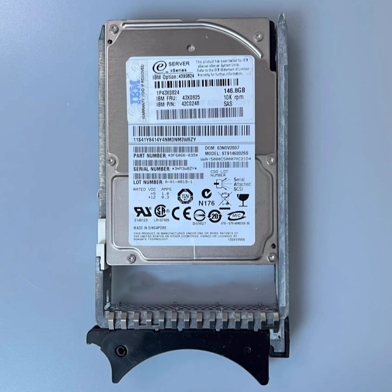 IBM 43X0824 43X0825 146G 10K SAS 2.5服务器硬盘X3850 X3950 M2