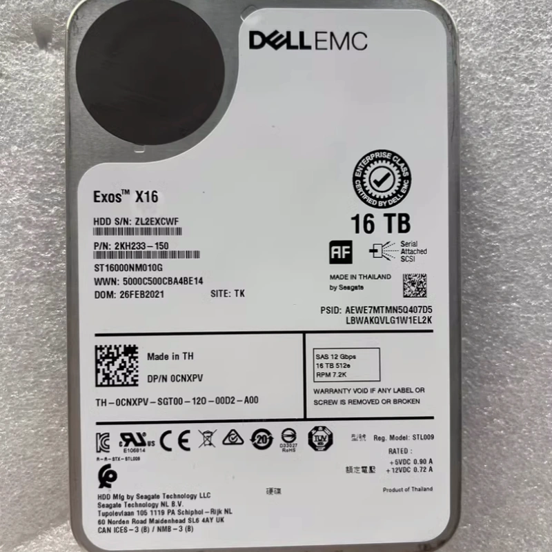 DELL ST16000NM010G 0CNXPV CNXPV 16T SAS 512E 16TB企业级硬盘
