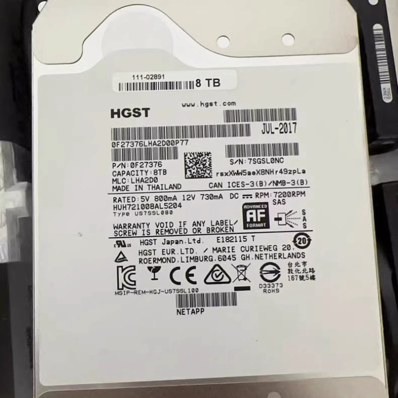 NetApp E-X4074A 8TB 7.2K SAS 12Gb硬盘 DE6600 E2760 111-02891